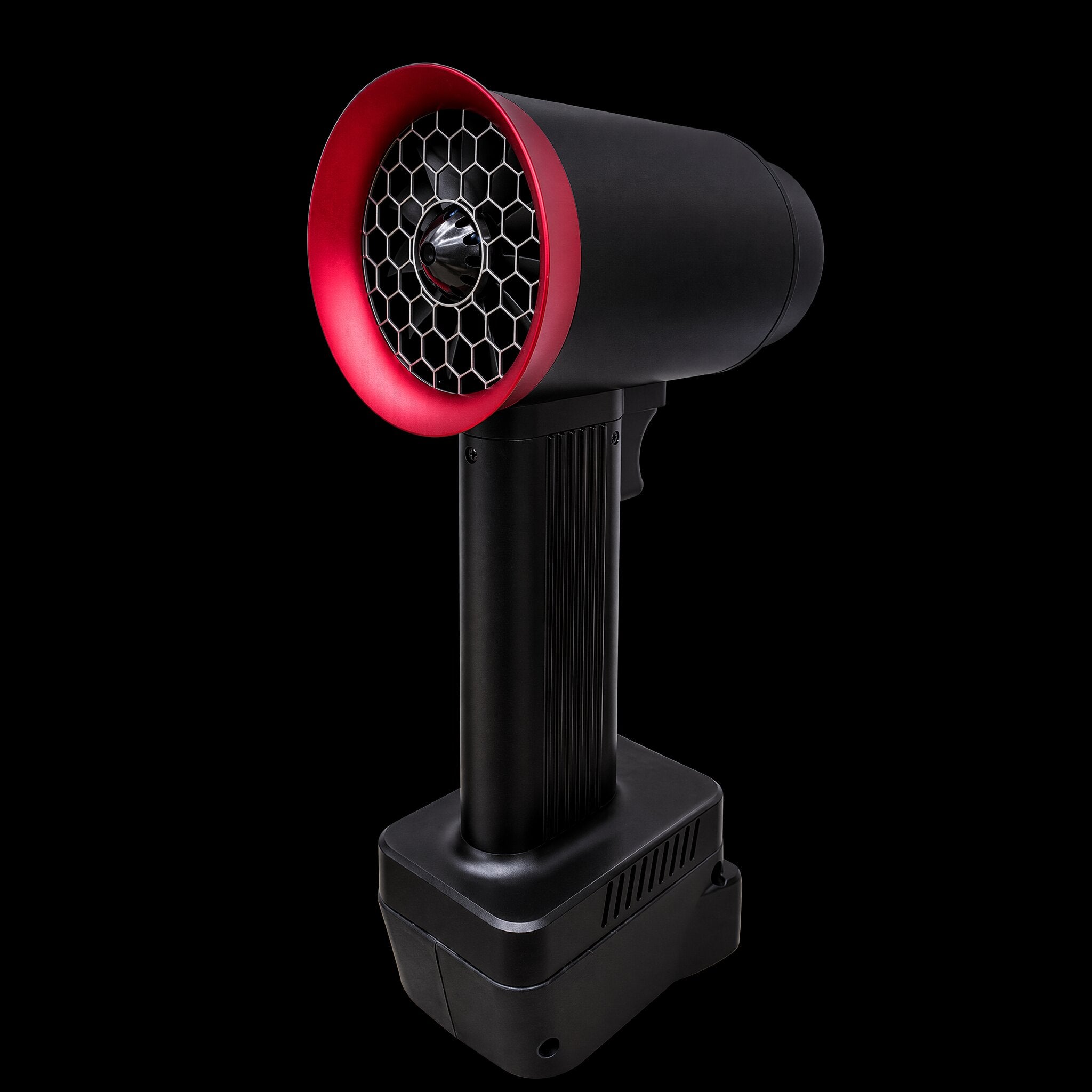 VX-01 blower three-quarter view